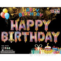 2022 Φιλιππίνων Hot Sale Party Decoration 16 "Happy Birthday Letter Foil Balloons Banner